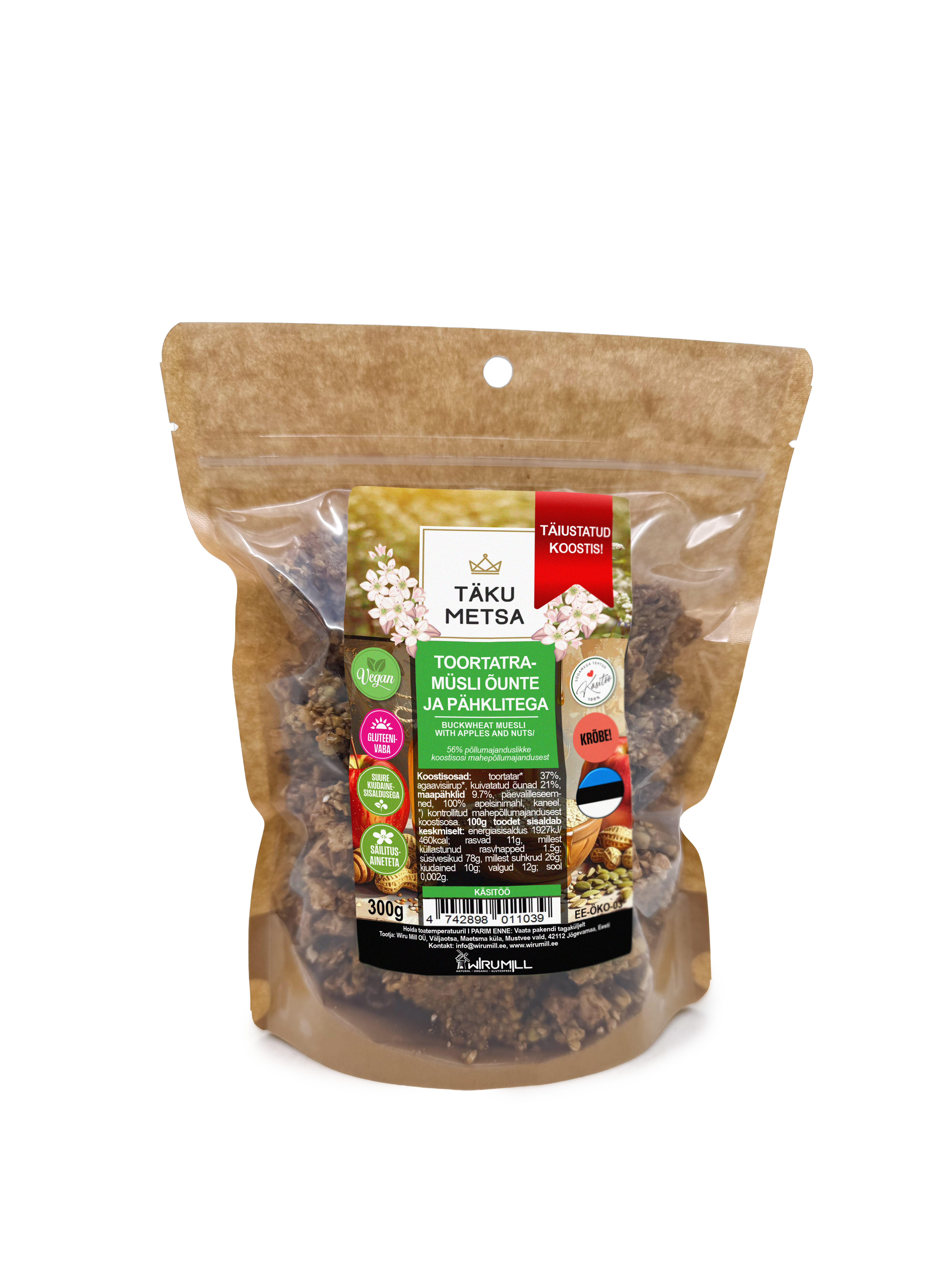 õunte ja pähklitega 300g